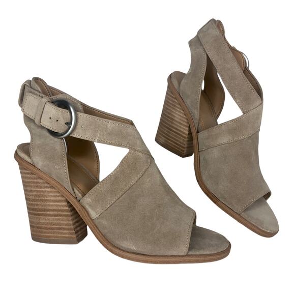 Marc Fisher LTD Taupe Vega Sandal - Size 6.5 - Women - Picture 2 of 14